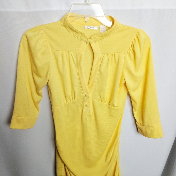 Vixen Tops - Sexy Yellow Vixen Top w/Key Hole Neckline
